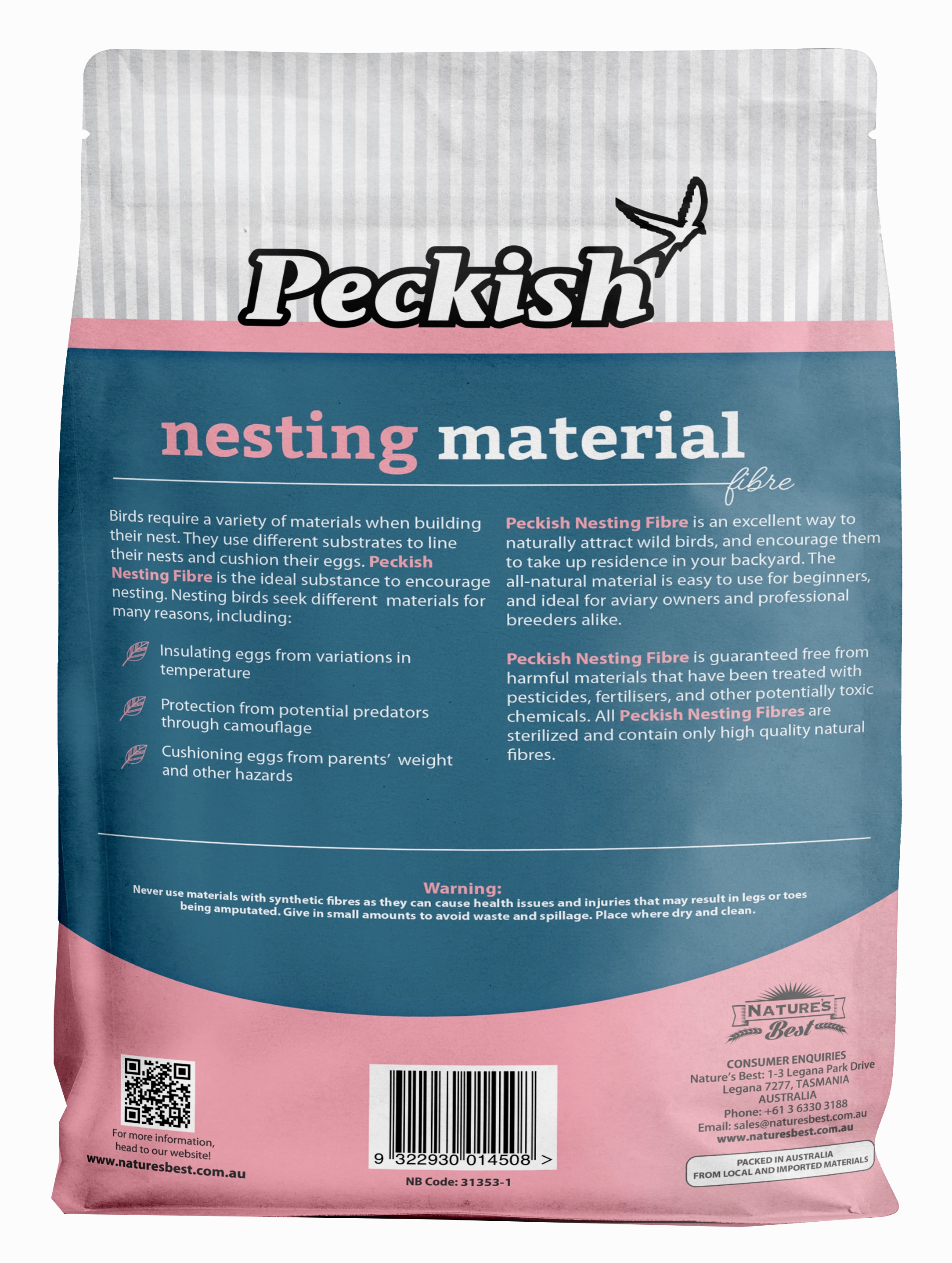 Peckish - Nesting Material Fibre (80g)