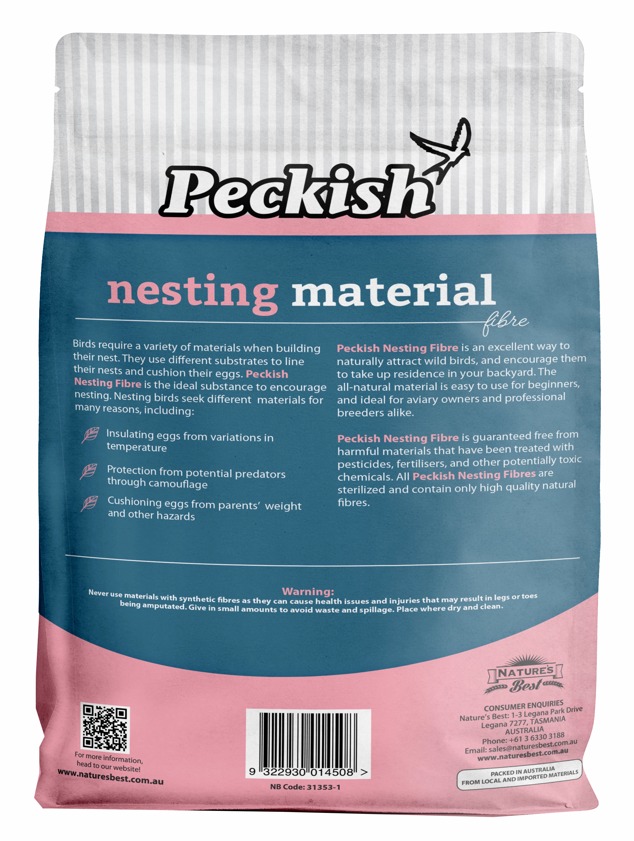 Peckish - Nesting Material Fibre (80g)