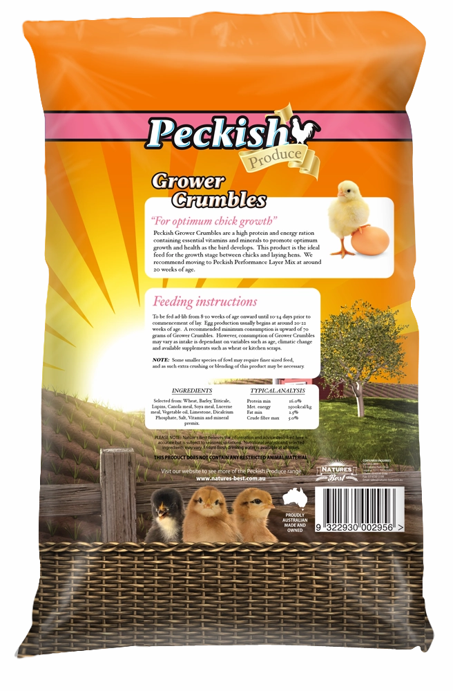 Peckish - Poultry Grower Crumbles (6kg)