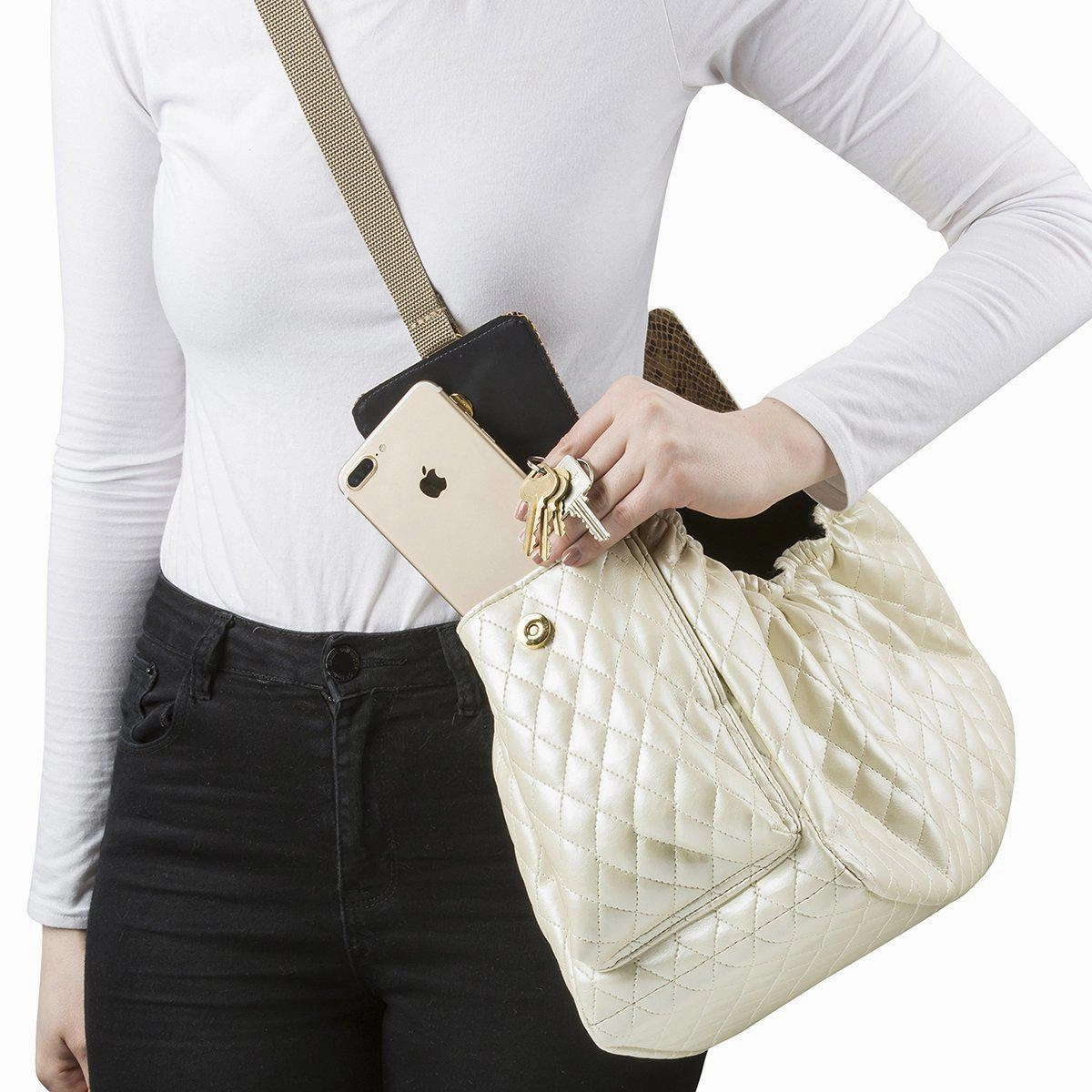 Petote Gigi Sling Dog Carrier Ivory Quilted