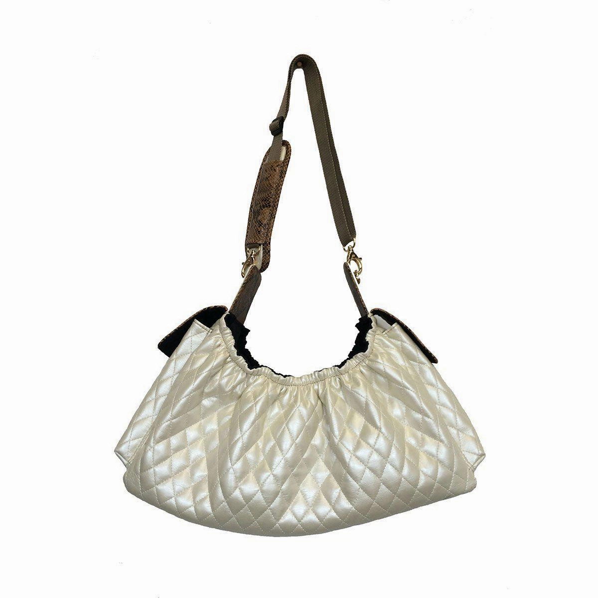 Petote Gigi Sling Dog Carrier Ivory Quilted