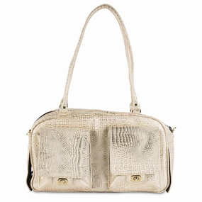 Petote Marlee Dog Carrier Gold Croco