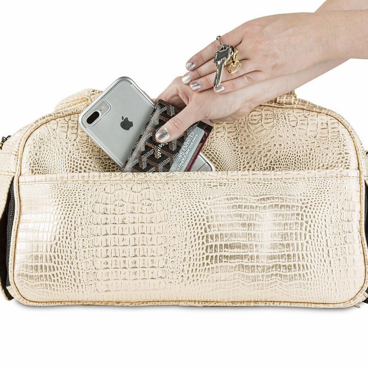Petote Marlee Dog Carrier Gold Croco