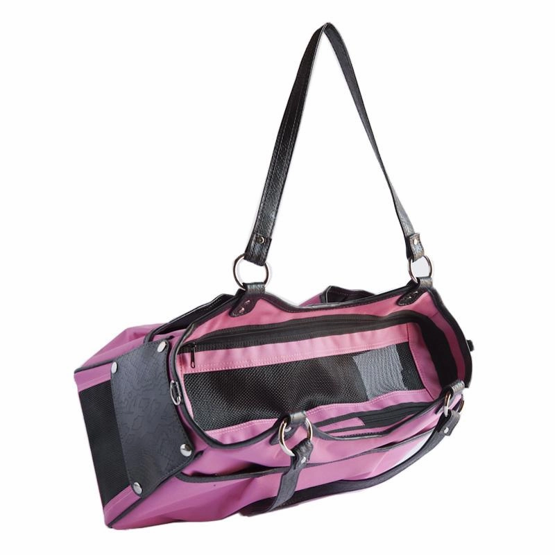 Petote Metro Dog Carrier Pink And Black
