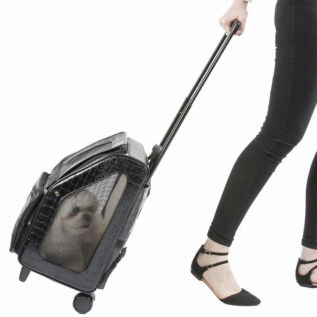 Petote Rio Dog Carrier Black Croco