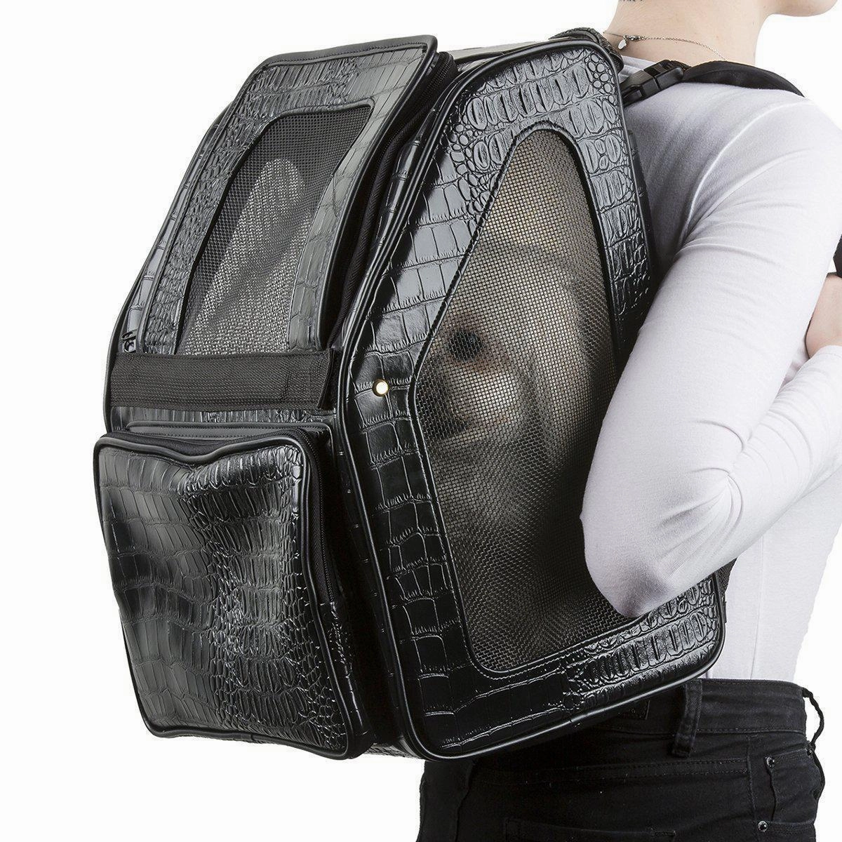 Petote Rio Dog Carrier Black Croco