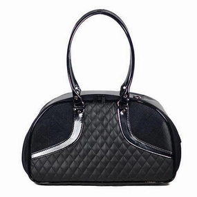 Petote Roxy Dog Carrier Black Quilted