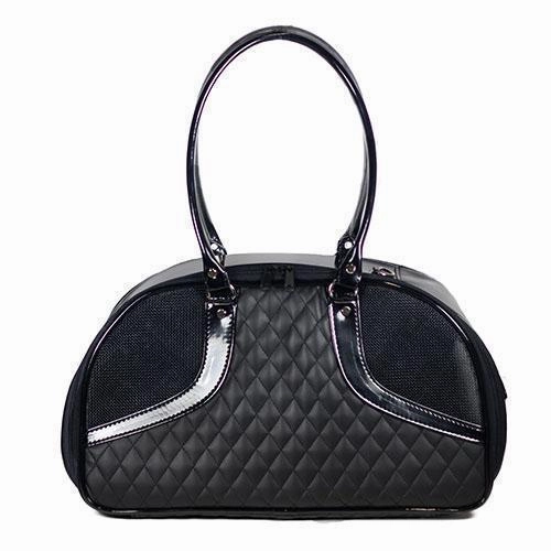 Petote Roxy Dog Carrier Black Quilted