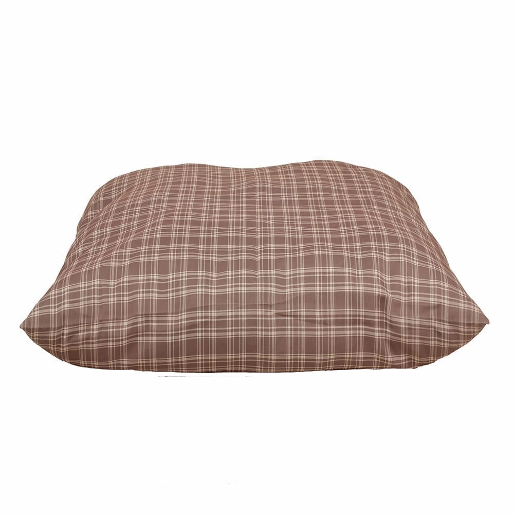 Plaid Shebang Indoor/Outdoor Dog Bed Tan