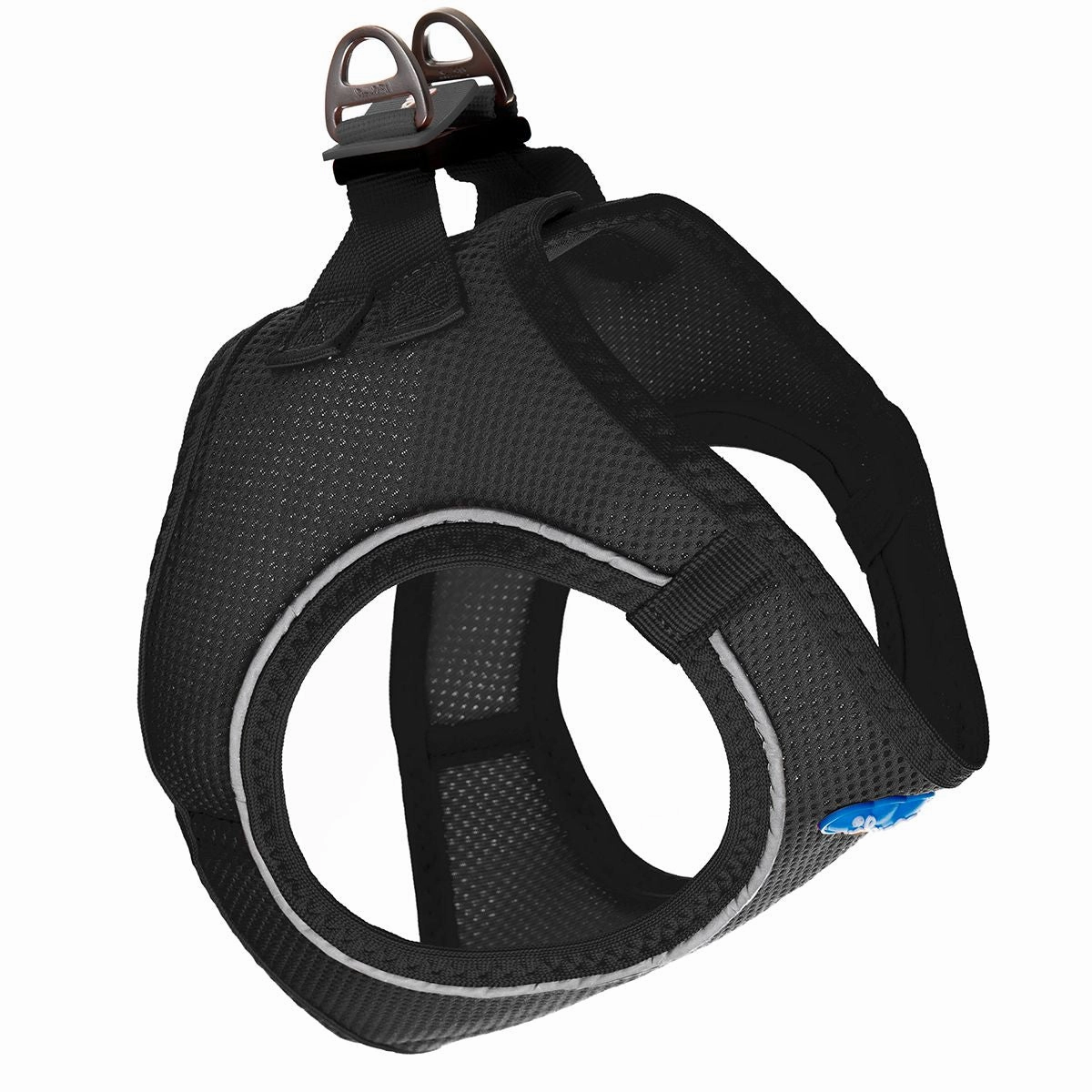 Plush Step In Air Mesh Dog Harness Black