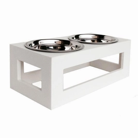 Porchside Outdoor Double Dog Diner White