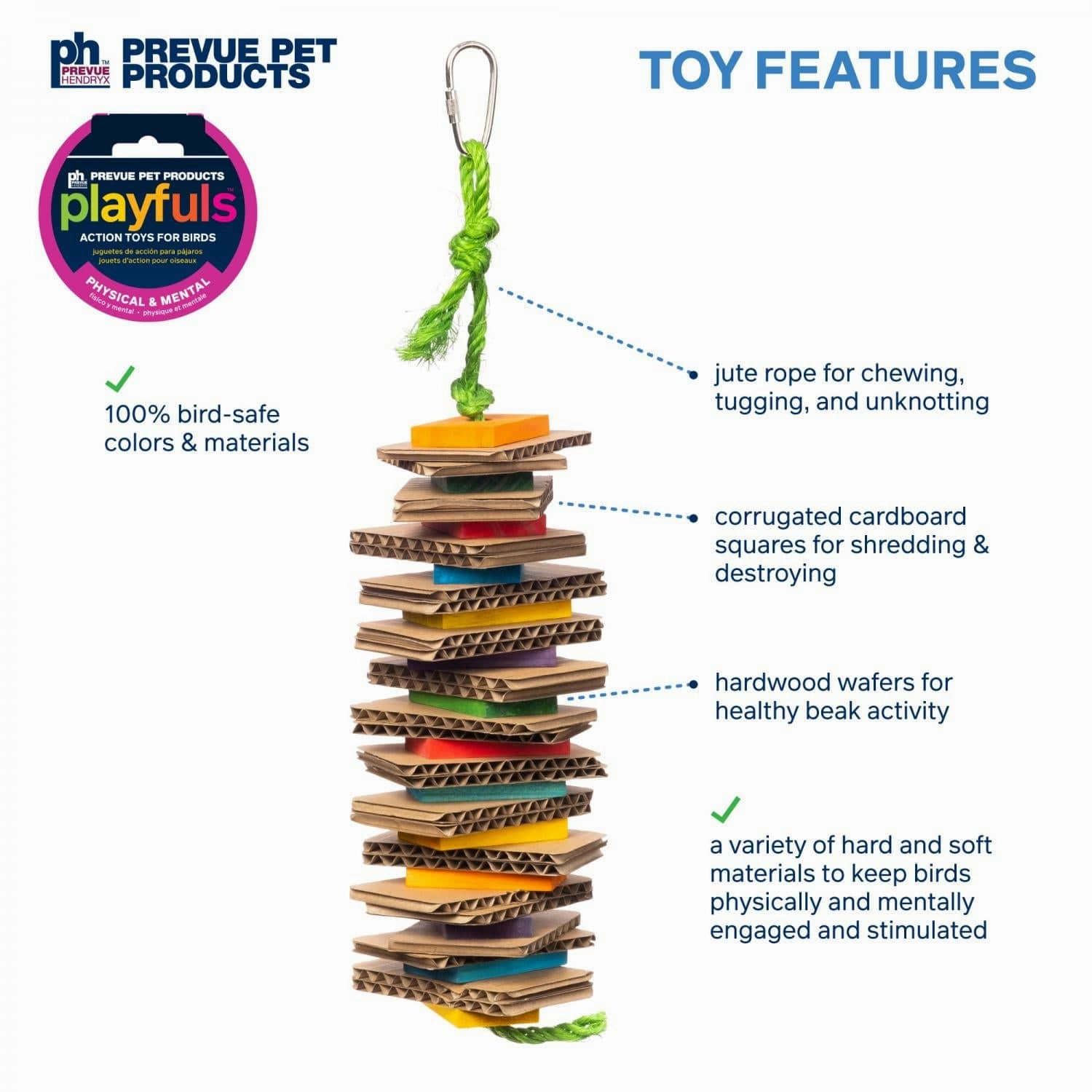 Prevue Pet Products Shredding Stack Bird Toy