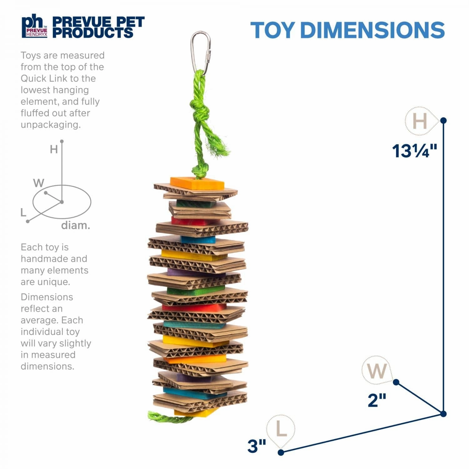 Prevue Pet Products Shredding Stack Bird Toy
