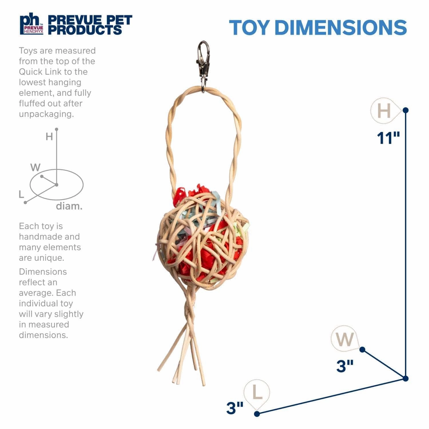Prevue Pet Products Treat Basket Bird Toy