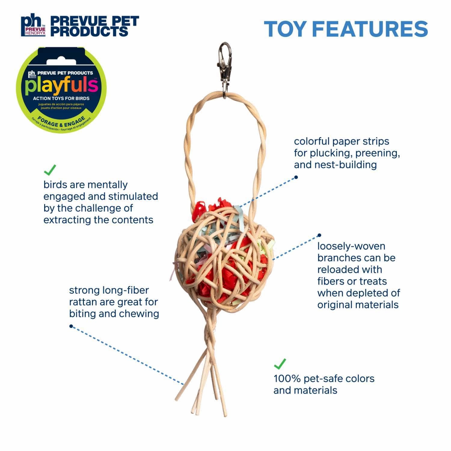 Prevue Pet Products Treat Basket Bird Toy