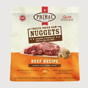 PRIMAL Freeze-Dried Raw Nuggets Beef Recipe for Dogs