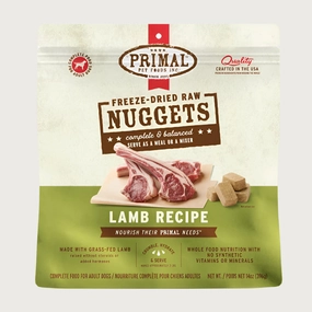 PRIMAL Freeze-Dried Raw Nuggets Lamb Recipe for Dogs