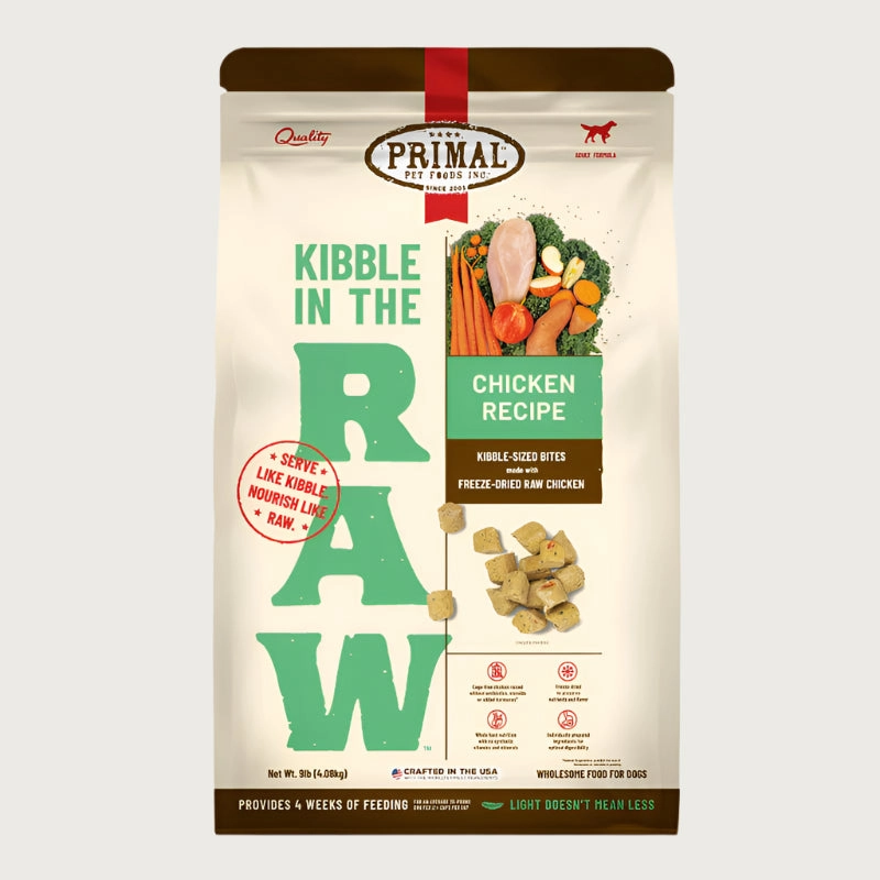 PRIMAL Kibble in the Raw Chicken Recipe Dog Food