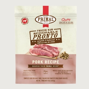 PRIMAL Pronto Frozen Raw Scoopable Pork Recipe for Dogs
