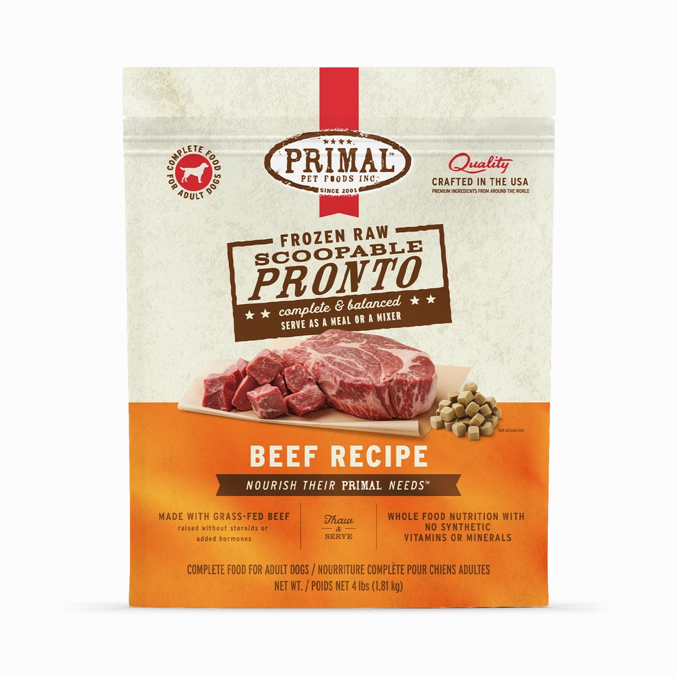 Primal Pronto Raw Frozen Beef Dog Food
