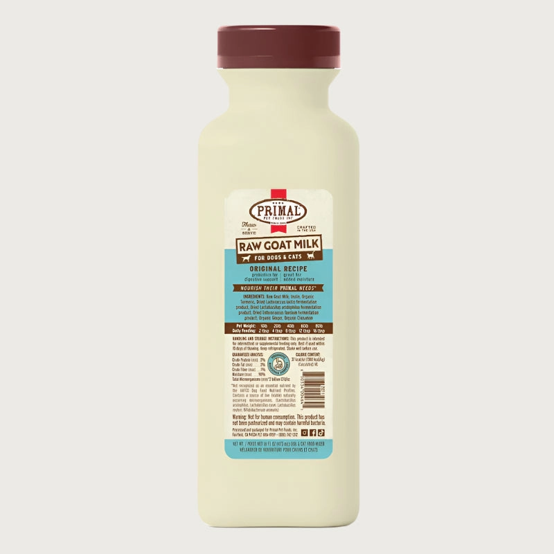 PRIMAL Raw Goat Milk Original Recipe for Dogs and Cats