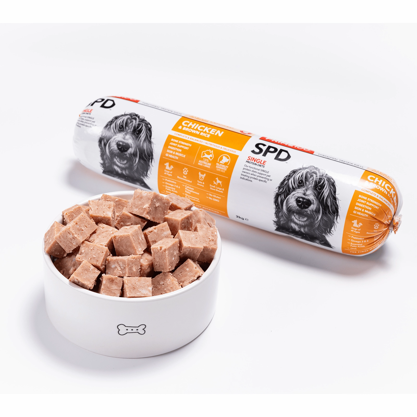 Prime100 Dog Food Roll SPD Chicken & Brown Rice
