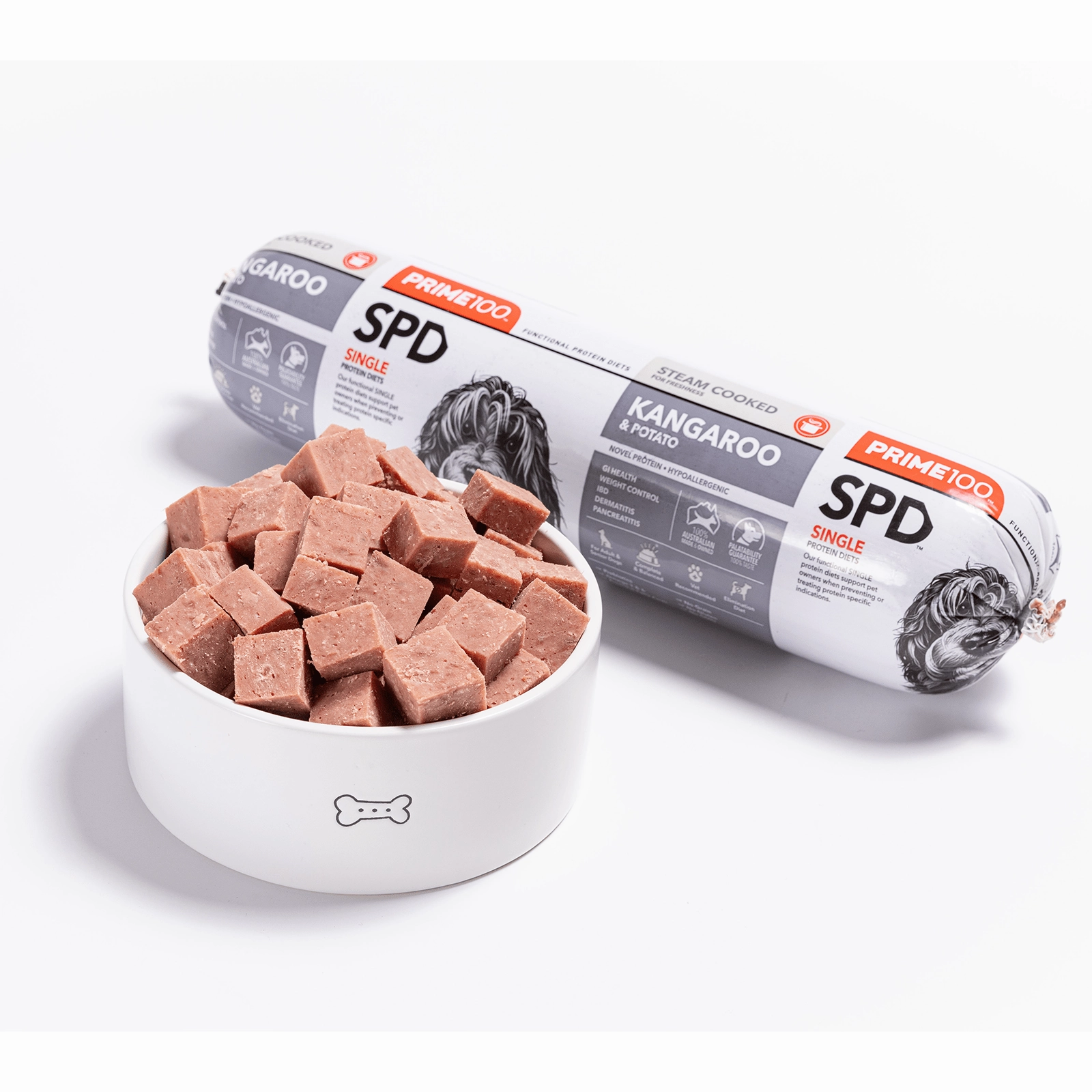 Prime100 Dog Food Roll SPD Kangaroo & Potato