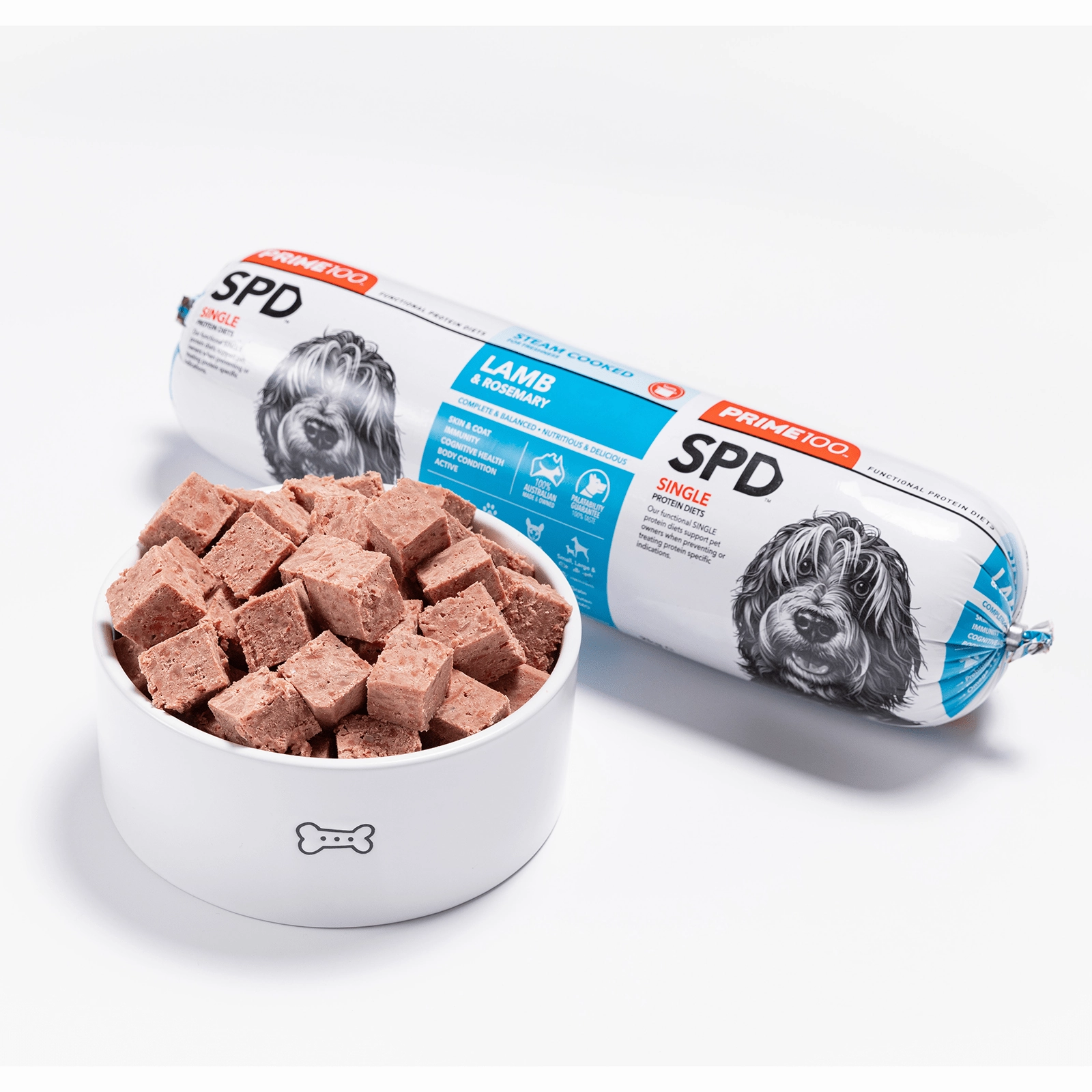 Prime100 Dog Food Roll SPD Lamb & Rosemary