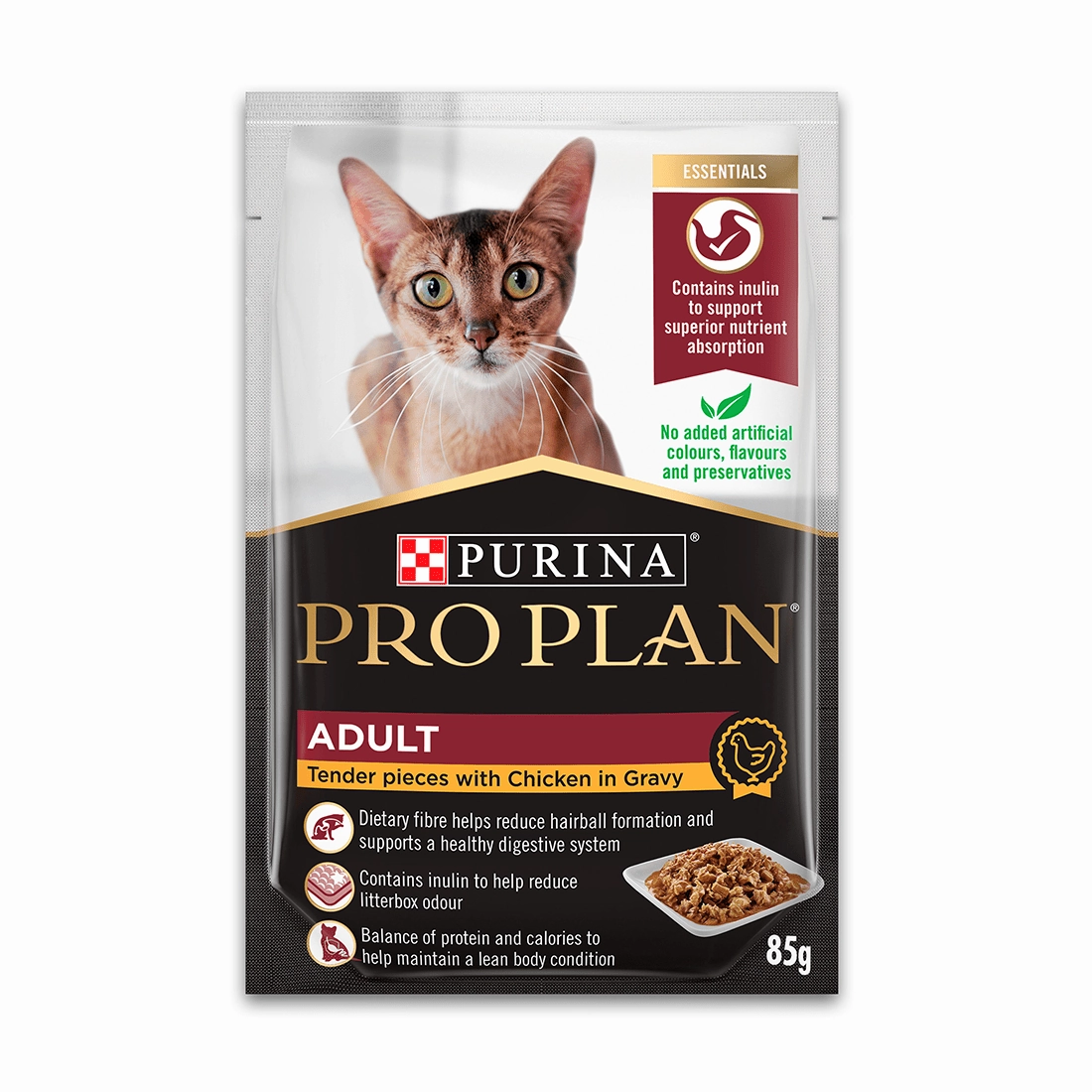 Pro Plan Cat Food Pouch Adult Chicken & Gravy