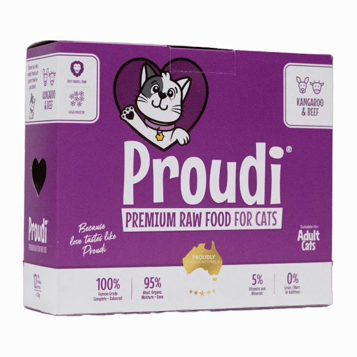 Proudi Frozen Cat Food Kangaroo & Beef