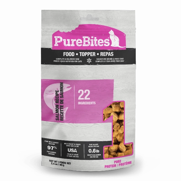 PureBites Freeze Dried Salmon Recipe Food Topper For Cats