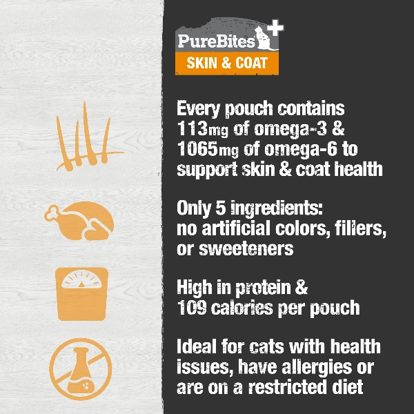 PureBites  Squeezables For Cats; Skin & Coat