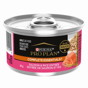 Purina Pro Plan Complete Essentials Salmon & Rice Entre in Gravy Canned Cat Food, 85g