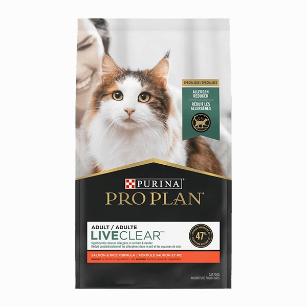 Purina Pro Plan LiveClear Allergen Reducing Salmon & Rice Dry Adult Cat Food, 7lb