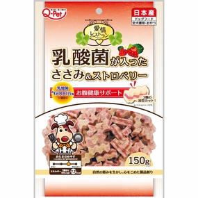 Q-Pet Dog Aijo Restaurant Chicken Stick Jerky with Lactic Acid Bacteria & Strawberry 150g