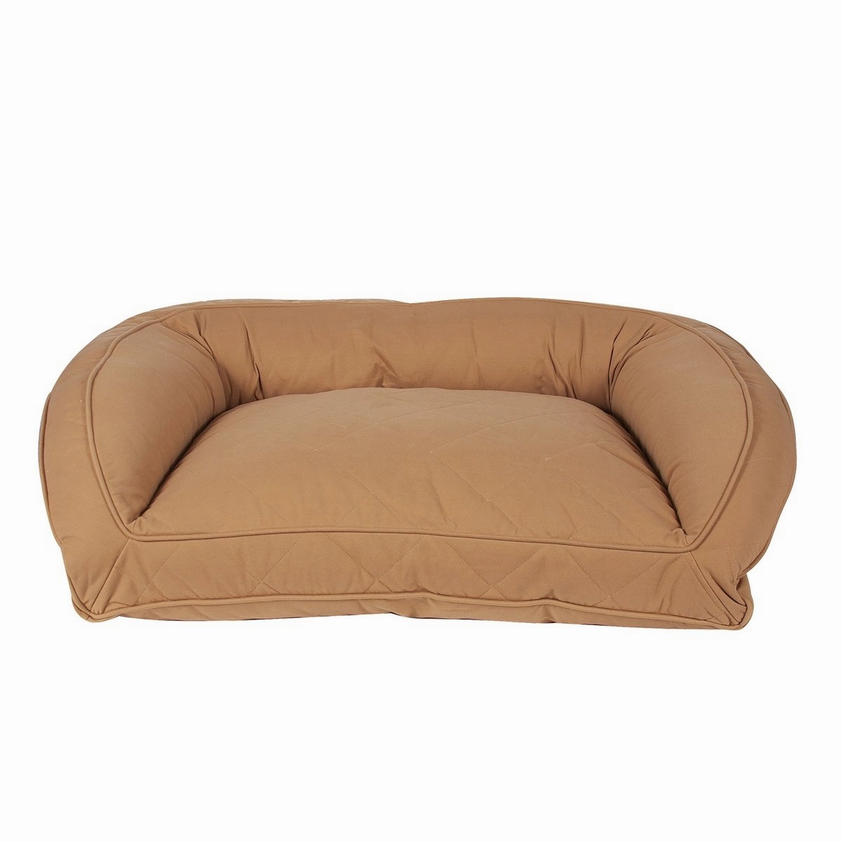 Quilted Microfiber Personalized Bolster Dog Bed Saddle