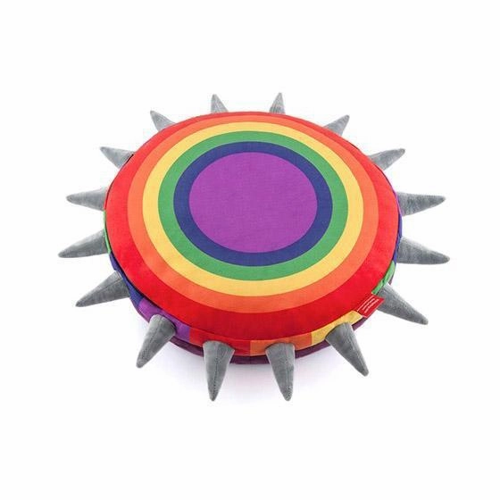 Rainbow Spiked Dog Bed
