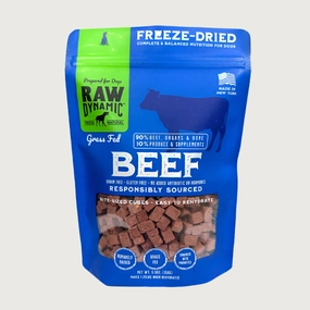 RAW DYNAMIC Freeze-Dried Raw Grass Fed Beef Recipe for Dogs