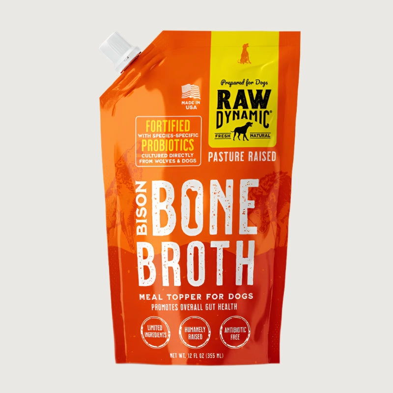 RAW DYNAMIC Frozen Pasture Raised Bison Bone Broth for Dogs
