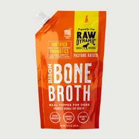 RAW DYNAMIC Frozen Pasture Raised Bison Bone Broth for Dogs
