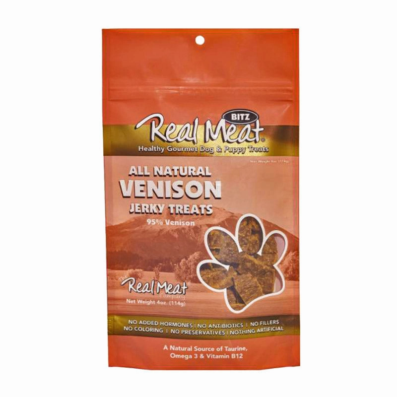 REAL MEAT Venison Jerky Treats for Dogs