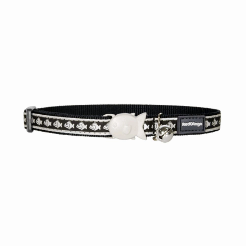 Red Dingo Cat Reflective Collar Black