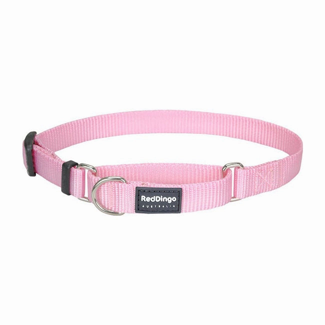 Red Dingo Dog Martingale Collar Pink (15mm x 24-36cm)