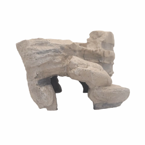 Repti Gear Reptile Rock Ornament with Dual Entrance Cave & Dish