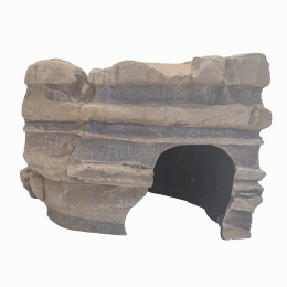 Repti Gear Reptile Rock Ornament with Dual Entrance Cave & Dish