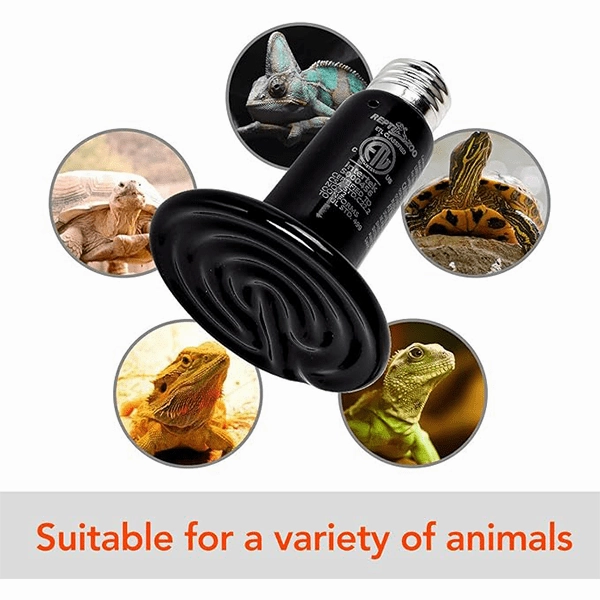 Reptizoo Ceramic Infrared Heat Emitters 2-Pack