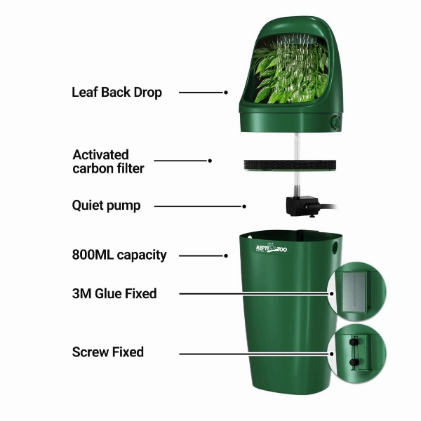 Reptizoo Reptile Waterfall Drinking Fountain
