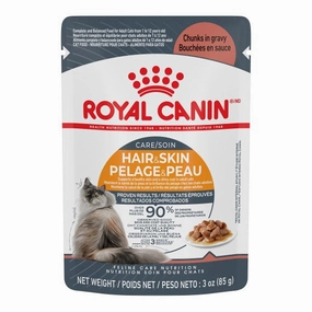 Royal Canin Hair & Skin Care Chunks in Gravy Adult Cat Food Pouch