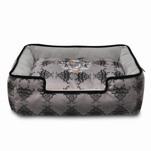 Royal Crest Lounge Dog Bed Ivory Black/Cool Grey