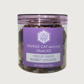 SAVAGE CAT Freeze-Dried Rabbit Organs Treat for Cats & Dogs